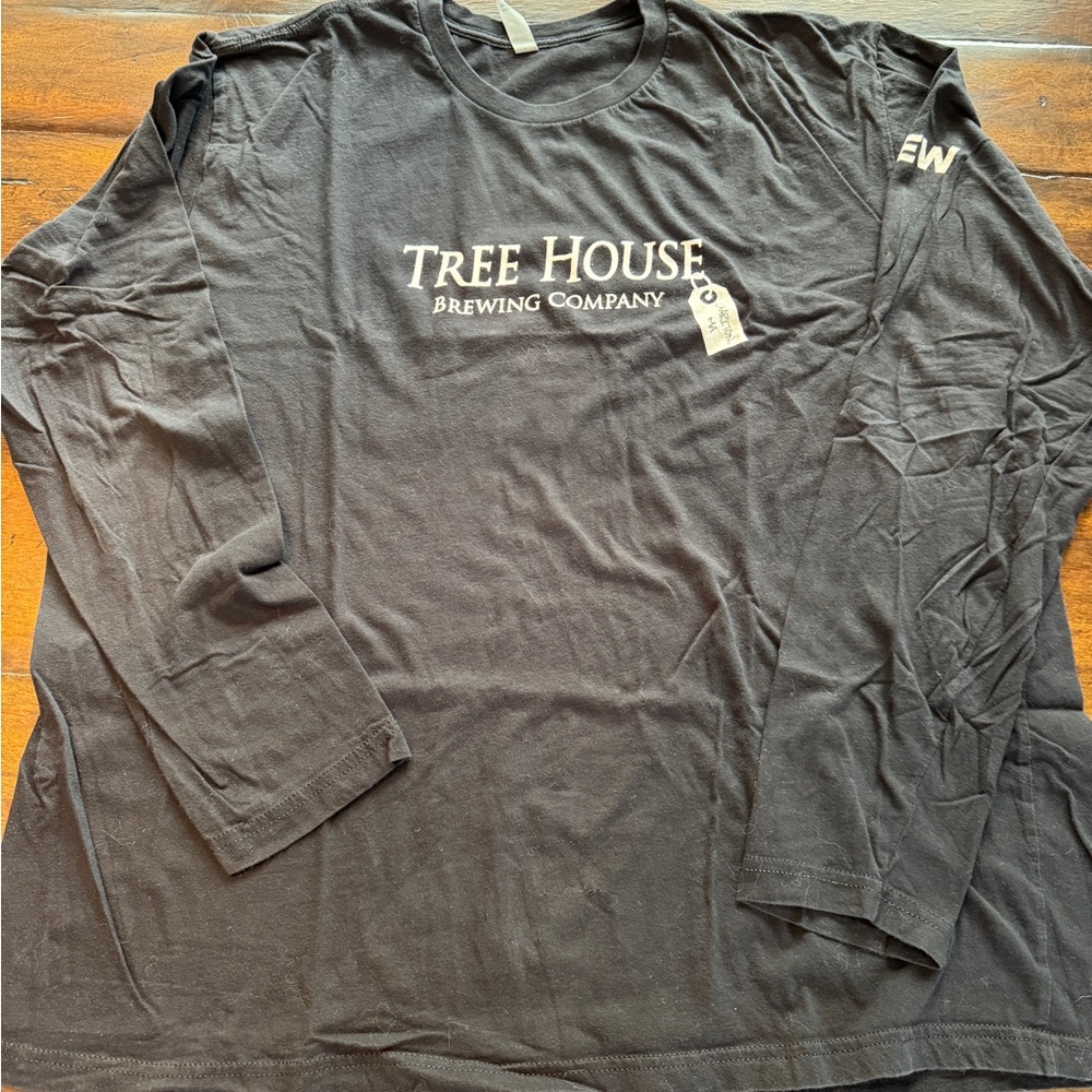 Next Level Apparel Black Long Sleeve Treehouse Brewing Tee- Size XXL